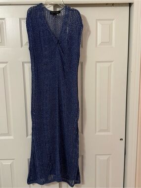 Colleen Lopez Blue Knit Maxi Dress